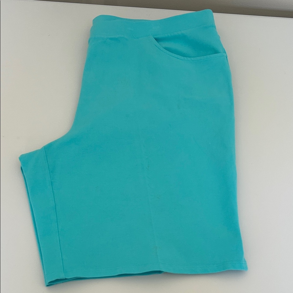 Chico's Aqua Blue Shorts Weekends Size 3 or 16 - 9” inseam